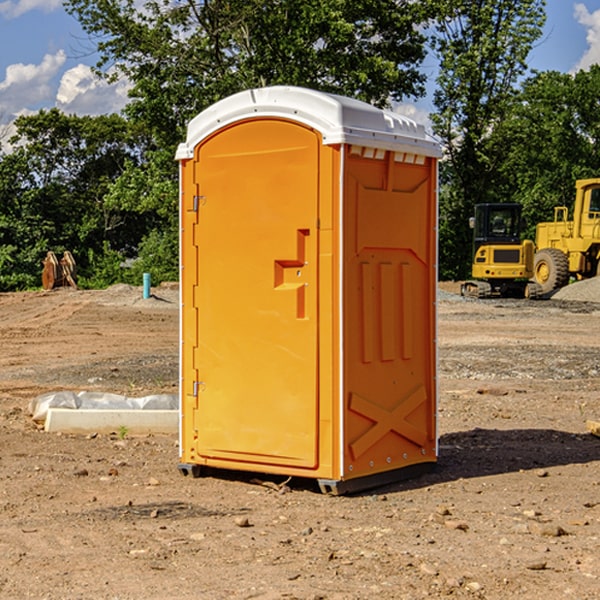 how often are the portable restrooms cleaned and serviced during a rental period in Poy Sippi Wisconsin